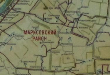 Карта марксовского района саратовской области с деревнями и дорогами подробная